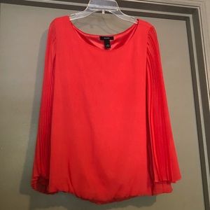 Coral Blouse with fun sleeves